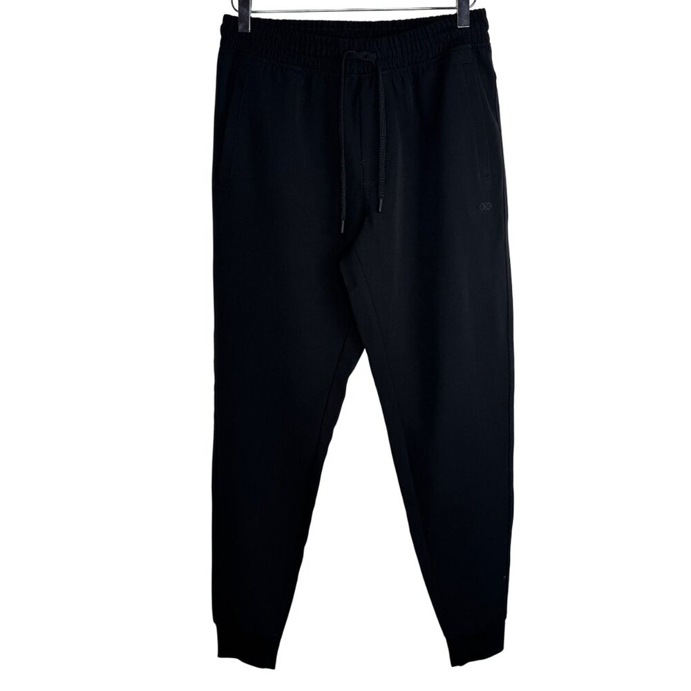 Legend Black Cuffed Jogger Sweatpants Elastic Waistband & Drawstring Men's Med
